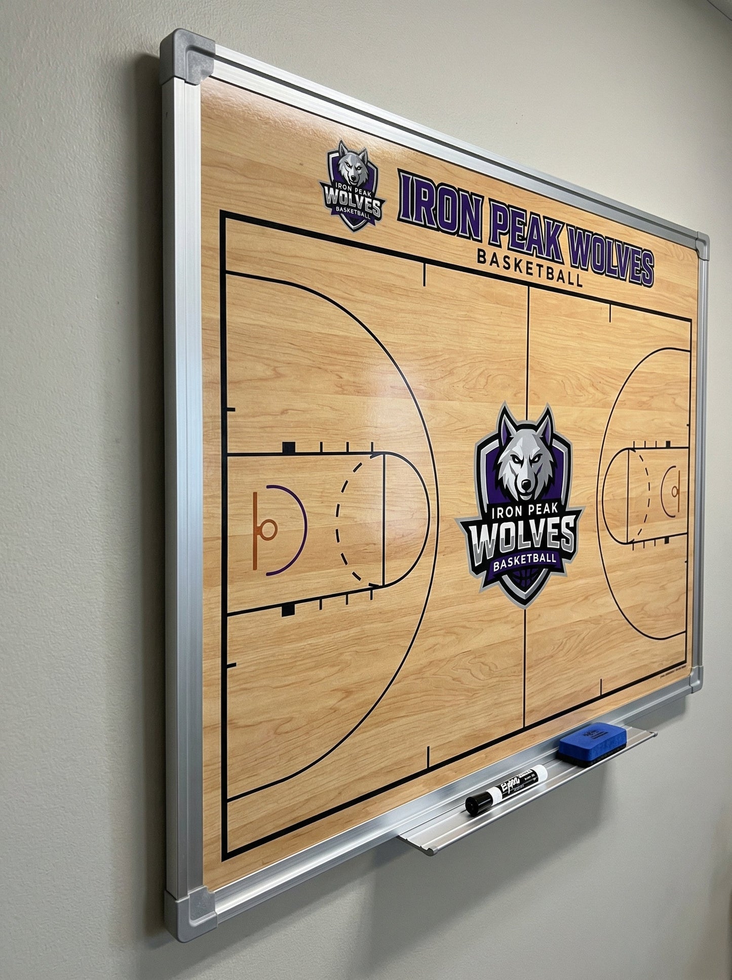 Custom Basketball Locker Room Whiteboard (Wall)