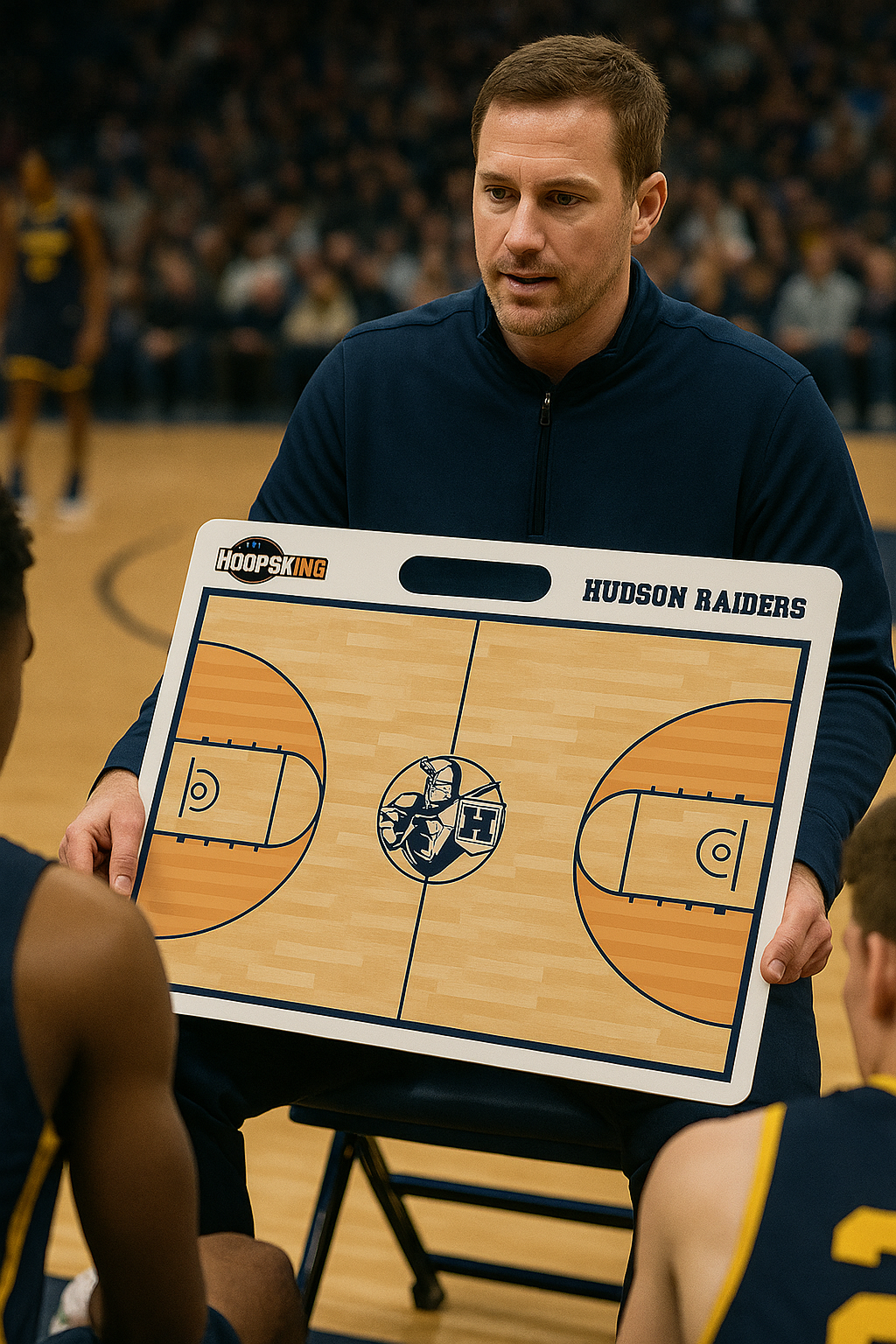 23 X 18 Custom Basketball Coaching Board | 2 Sided | Carry Handle