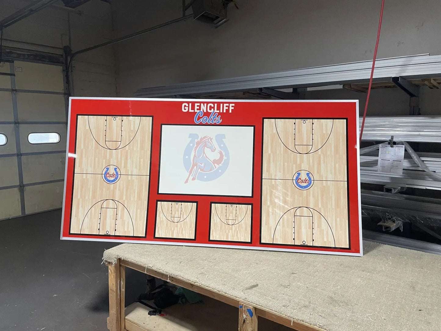Basketball Wall Mounted Locker Room Magnetic Whiteboard HoopsKing
