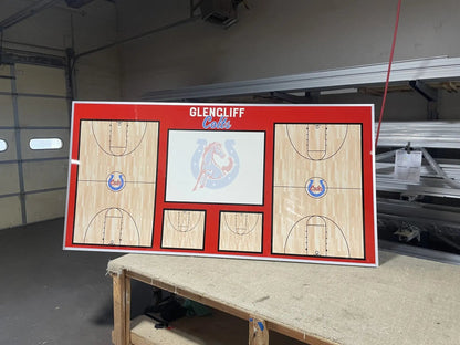 Basketball Wall Mounted Locker Room Magnetic Whiteboard HoopsKing